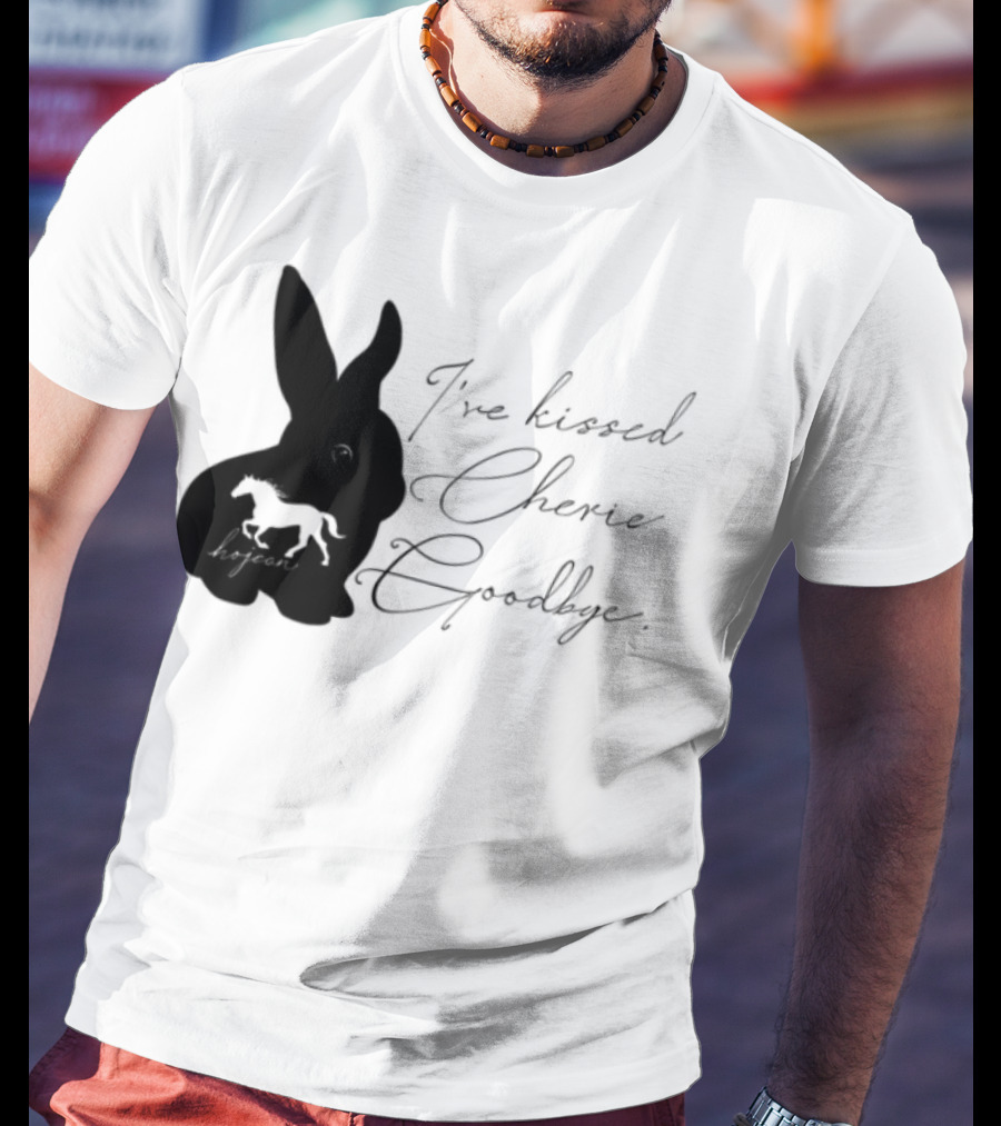 I've Kissed Cherie Goodbye Rabbit Design T-Shirt