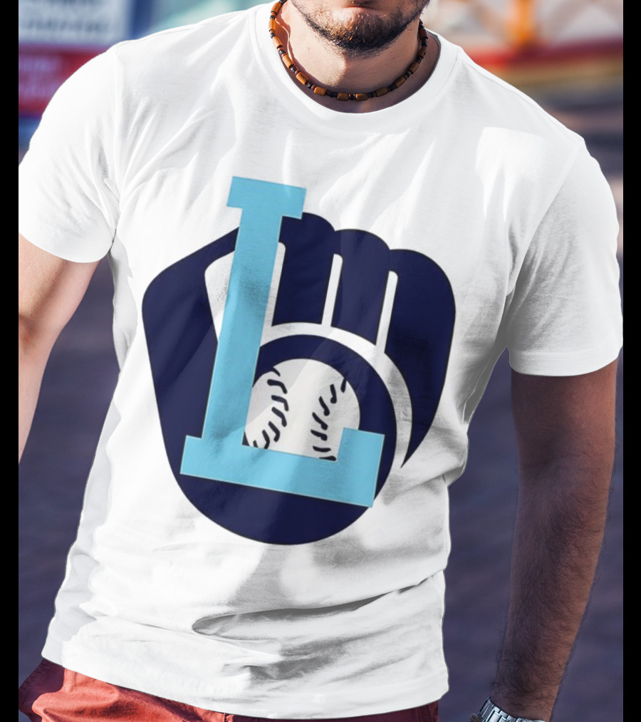 Milwaukee Brewers Baseball Glove L Monogram T-Shirt