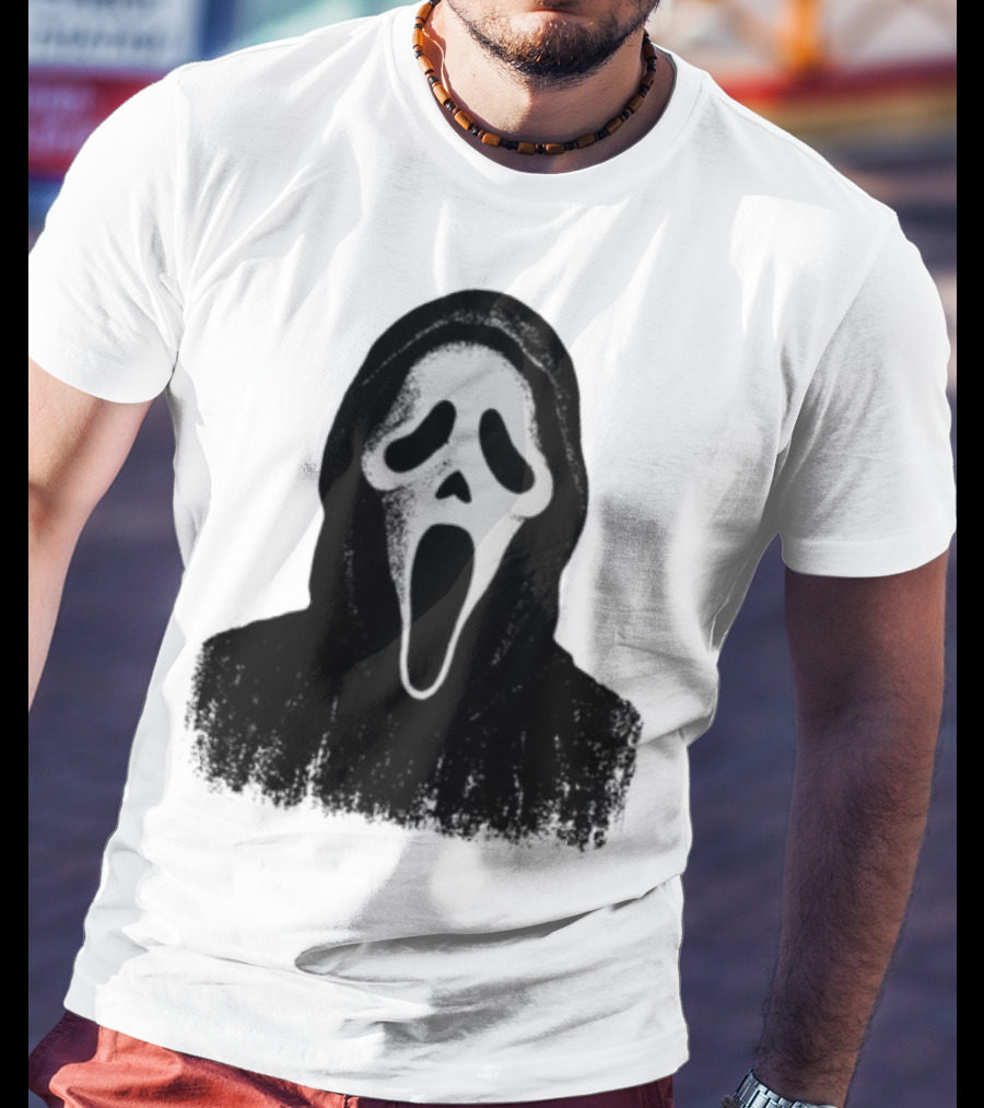Monster Fresh Blank Ghostface Iconic Mask T-Shirt