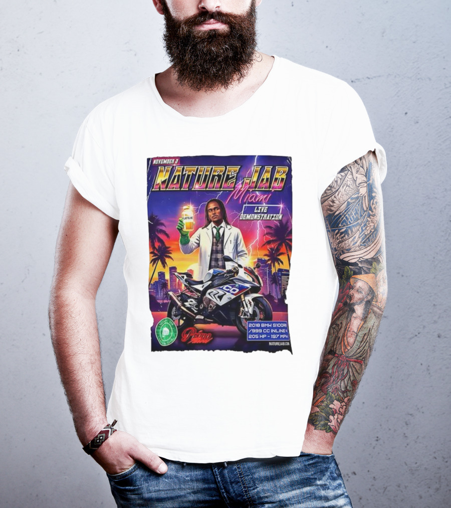 November 2 Naturejab Miami Live Demonstration Moto Performance 2018 BMW S1000R 999 CC Inline 4 205 HP 197 MPH T-Shirt