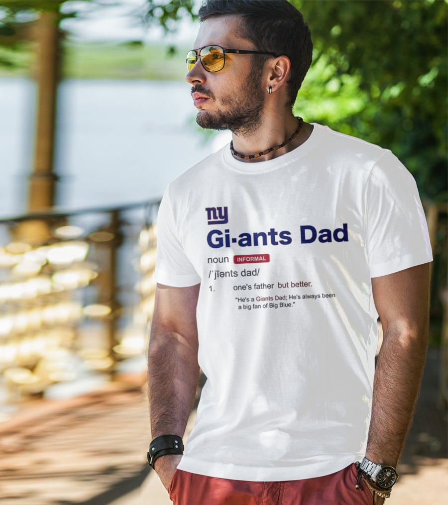 NY Giants Dad Definition Big Blue Fan Apparel T-Shirt