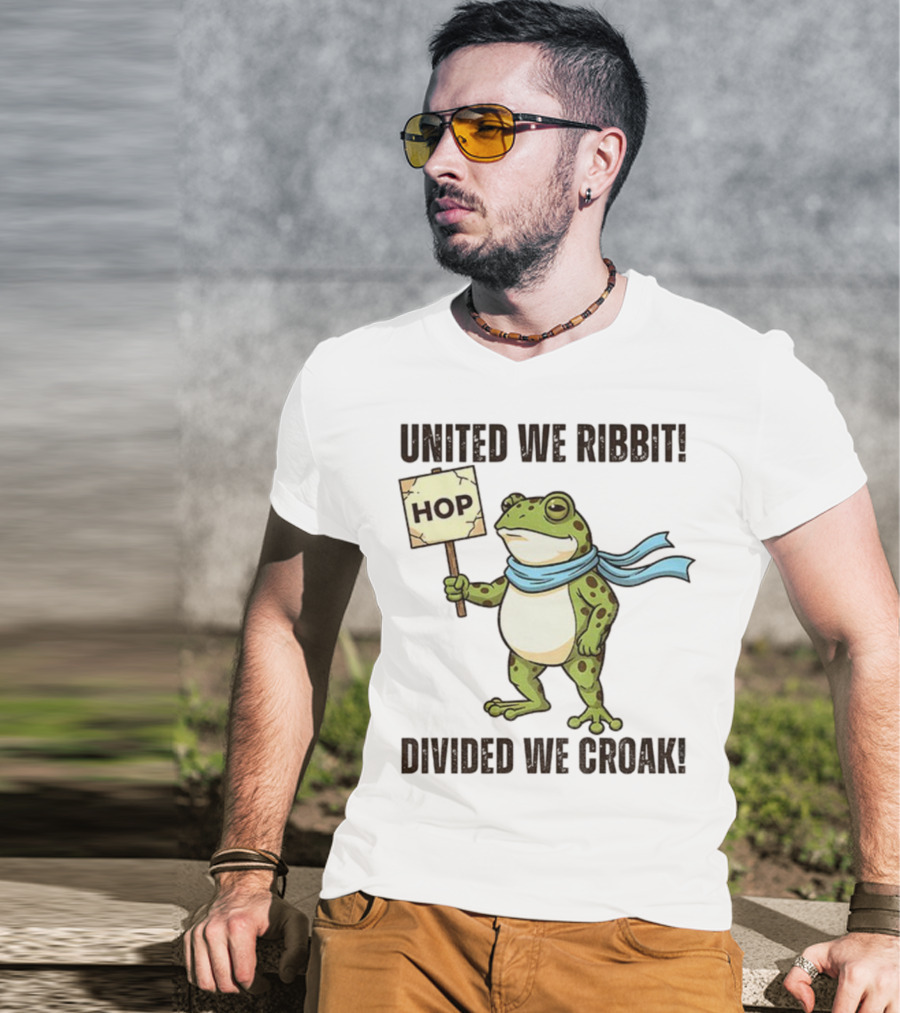 Portland Frog HOP United We Ribbit Divided We Croak 2025 T-Shirt