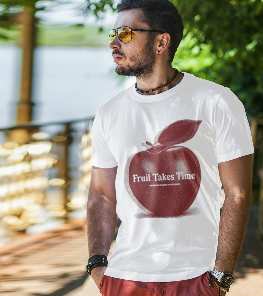 Fruit Takes Time By Seu Worship Red Apple T-Shirt