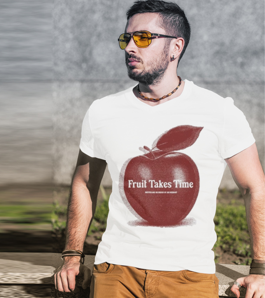 Fruit Takes Time By Seu Worship Red Apple T-Shirt
