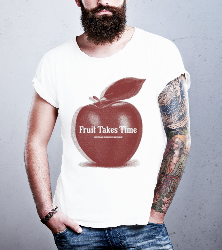 Fruit Takes Time By Seu Worship Red Apple T-Shirt