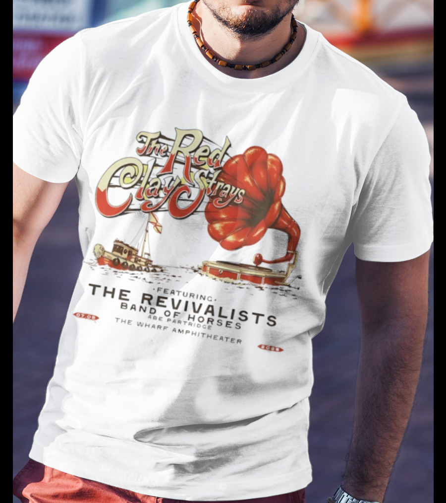 The Red Clay Strays Tour 2025 Featuring The Revivalists Band Of Horses The Wharf Amphitheater T-Shirt
