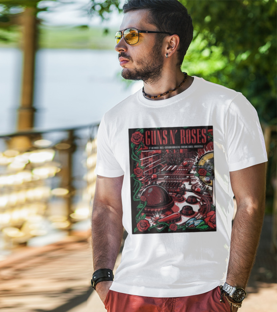 Guns N’ Roses Estadio Huracán 1st October 2025 Buenos Aires Argentina T-Shirt