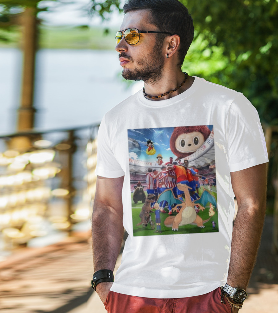 Atletico Madrid Celebration Meme 90M Dragon Dinosaur Characters T-Shirt
