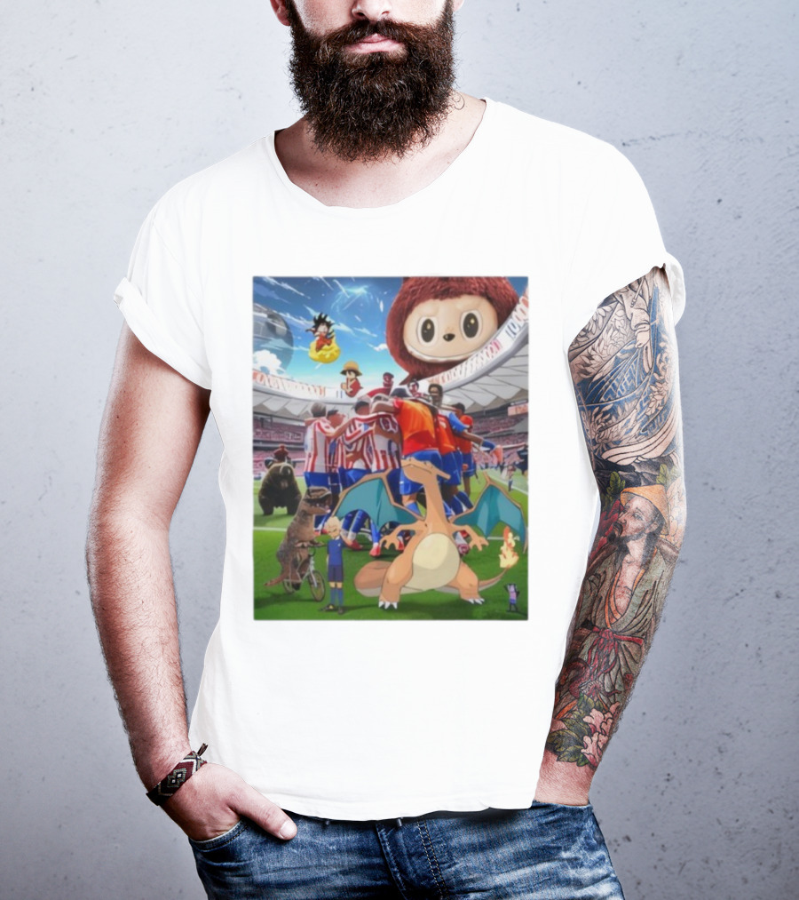Atletico Madrid Celebration Meme 90M Dragon Dinosaur Characters T-Shirt