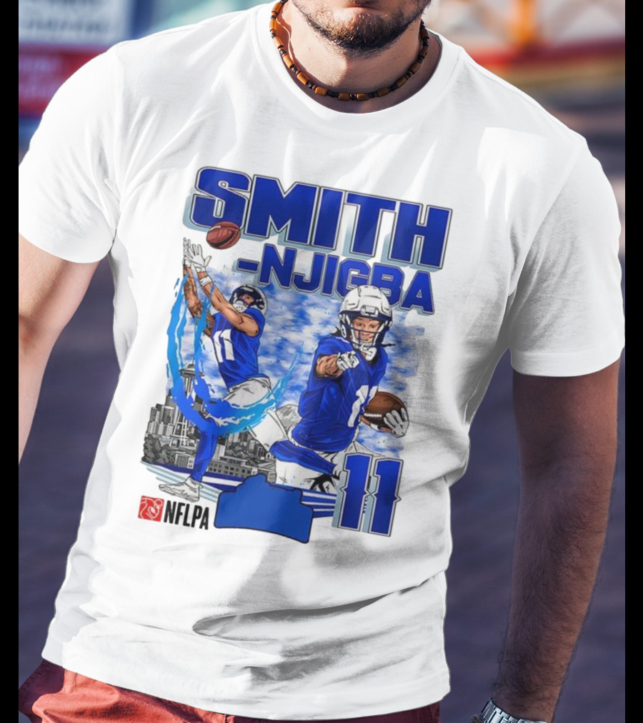 Seattle Seahawks Jaxon Smith-Njigba Skyline NFLPA 11 T-Shirt