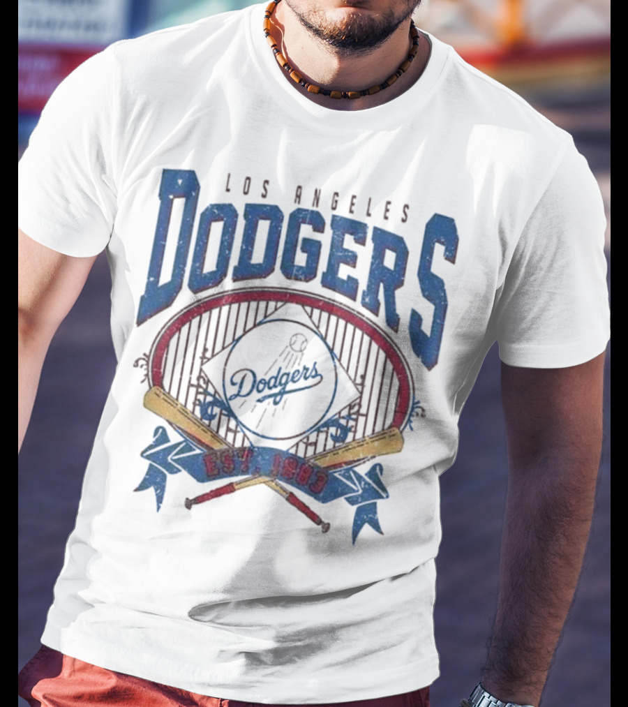 Los Angeles Dodgers Est 1883 Vintage MLB Baseball Dodgers Retro Style T-Shirt