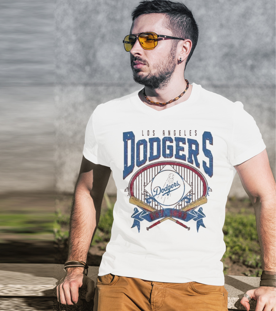 Los Angeles Dodgers Est 1883 Vintage MLB Baseball Dodgers Retro Style T-Shirt