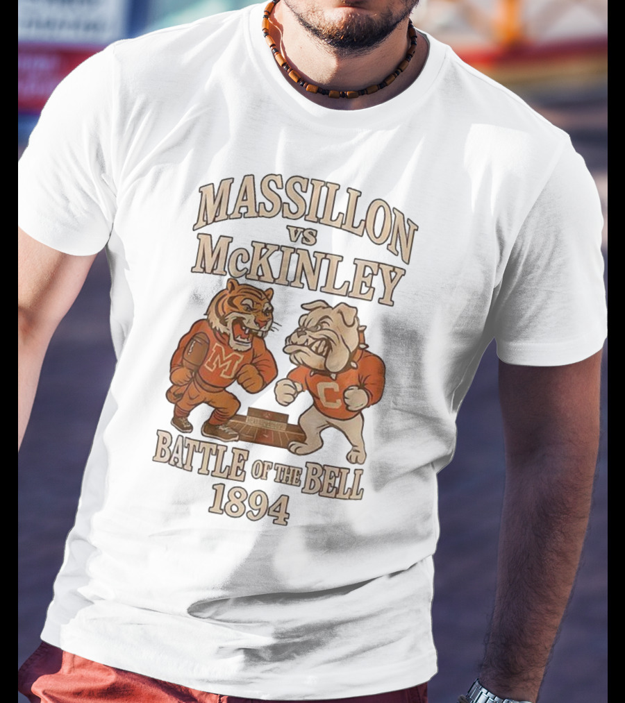 Massillon Vs McKinley Battle Of The Bell 1894 Tiger Vs Bulldog Rivalry T-Shirt