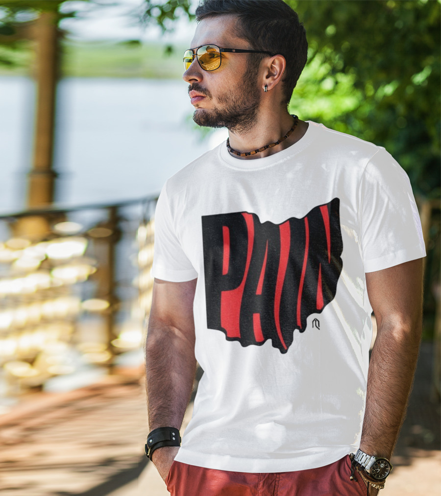 Ohio State Buckeyes Football Pain Map Design T-Shirt