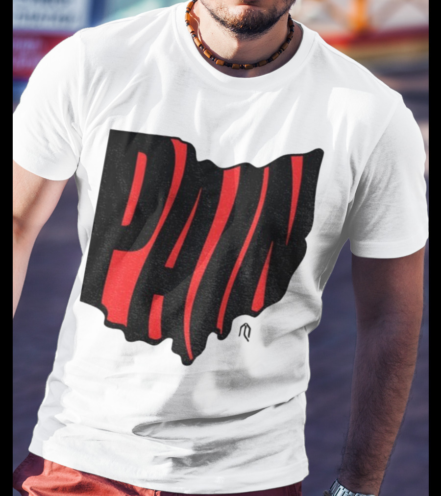 Ohio State Buckeyes Football Pain Map Design T-Shirt