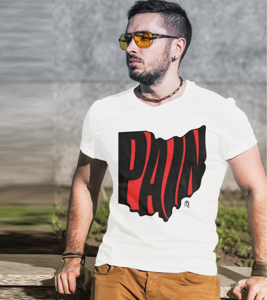 Ohio State Buckeyes Football Pain Map Design T-Shirt