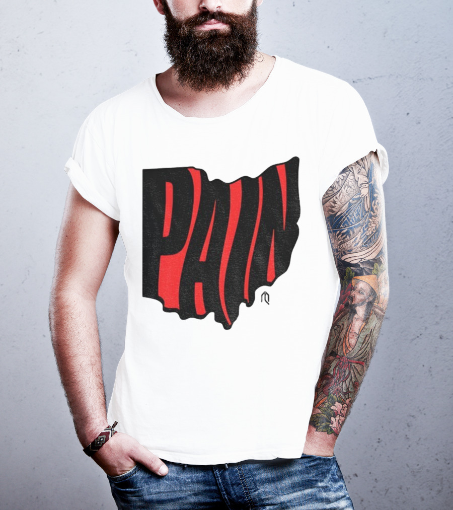 Ohio State Buckeyes Football Pain Map Design T-Shirt