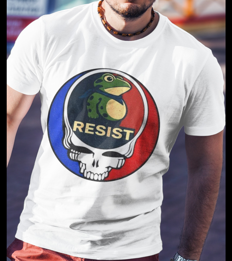 Portland Frog Grateful Dead Resist Steal Your Face Ice Out T-Shirt