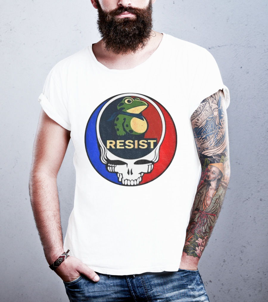 Portland Frog Grateful Dead Resist Steal Your Face Ice Out T-Shirt