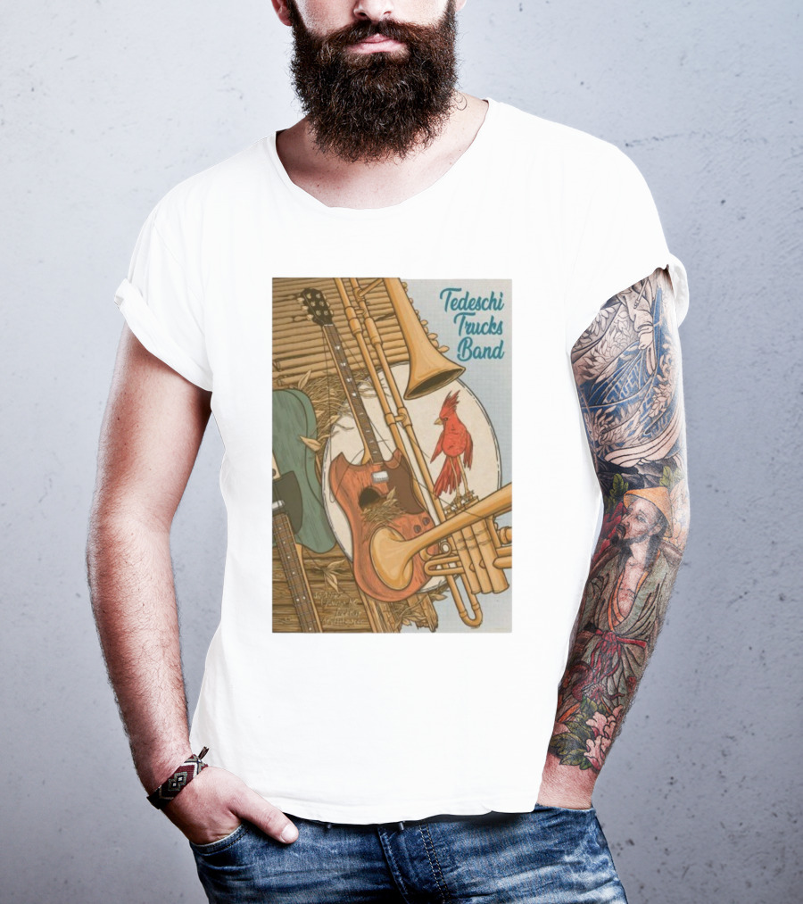 Tedeschi Trucks Band Red Hat Amphitheater October 17 2025 Cardinal Guitar Trombone T-Shirt