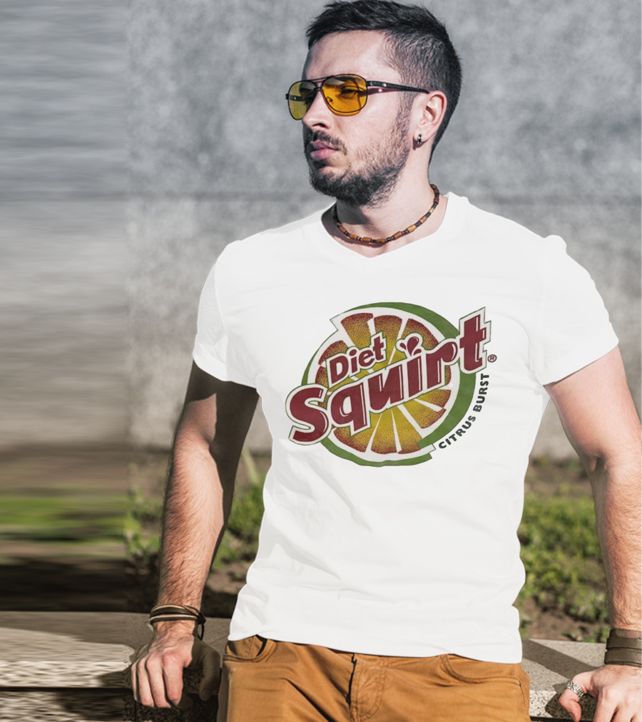 Diet Squirt Citrus Burst Retro Beverage Label T-Shirt
