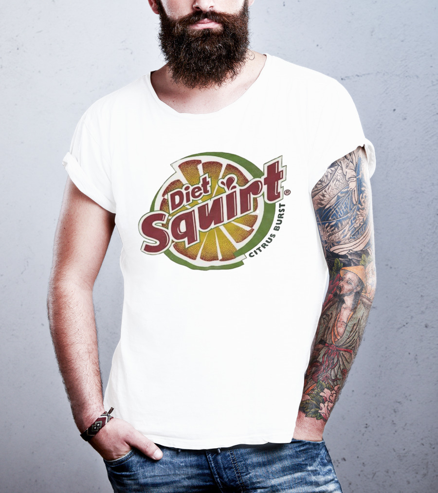 Diet Squirt Citrus Burst Retro Beverage Label T-Shirt
