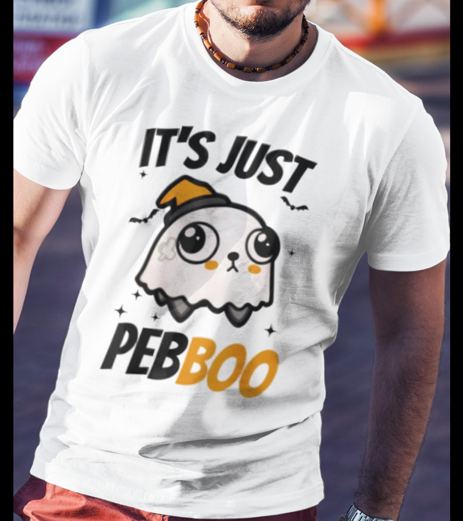 It's Just PebBoo Halloween Ghost Plush Cute Kawaii Spooky T-Shirt