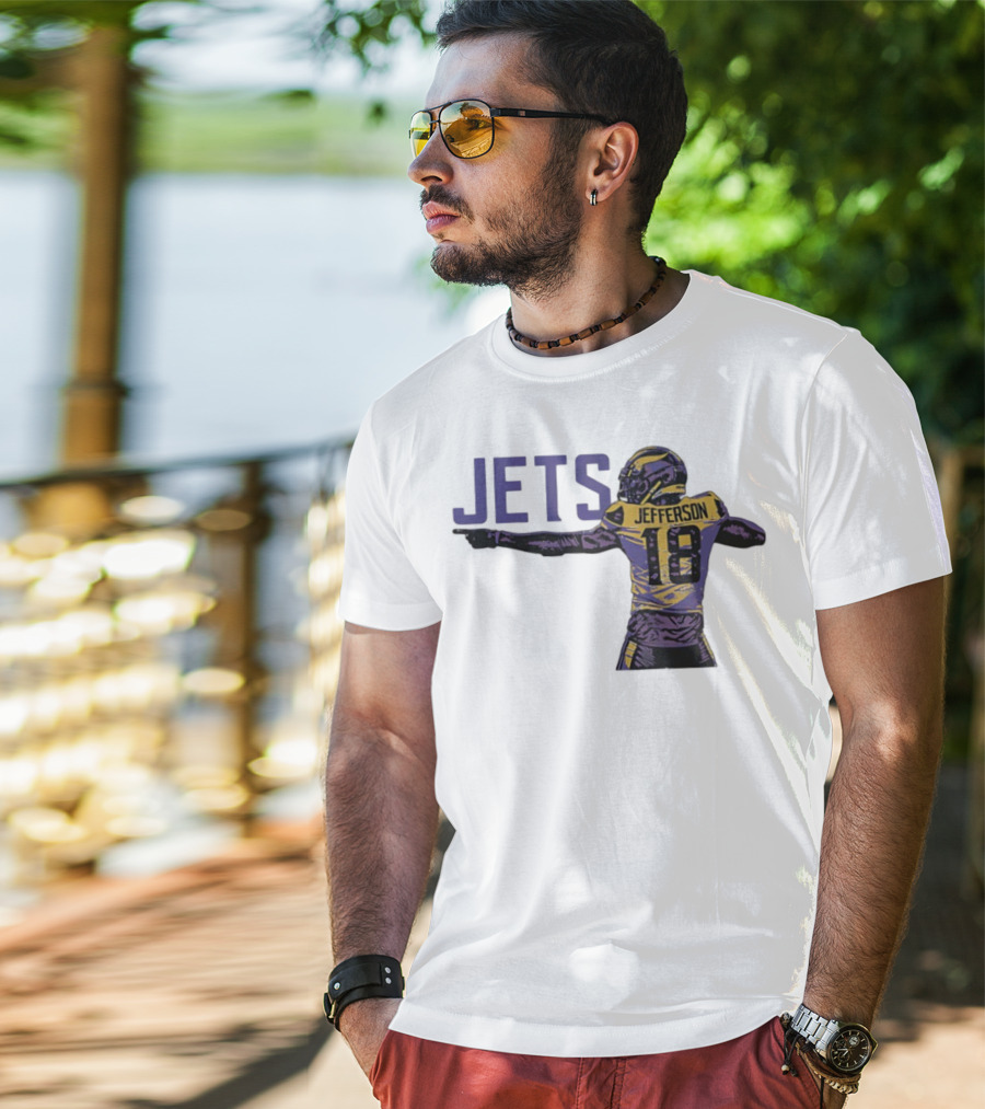 Justin Jefferson Jets 18 Minnesota Vikings Football T-Shirt