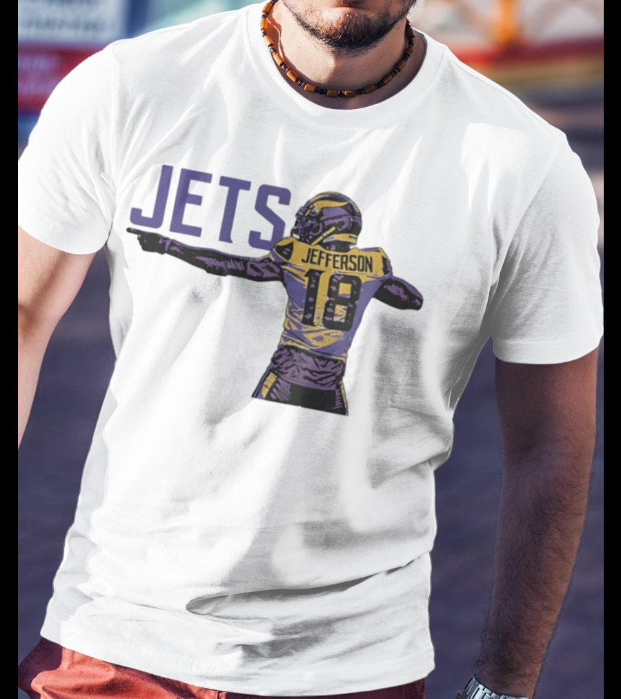 Justin Jefferson Jets 18 Minnesota Vikings Football T-Shirt