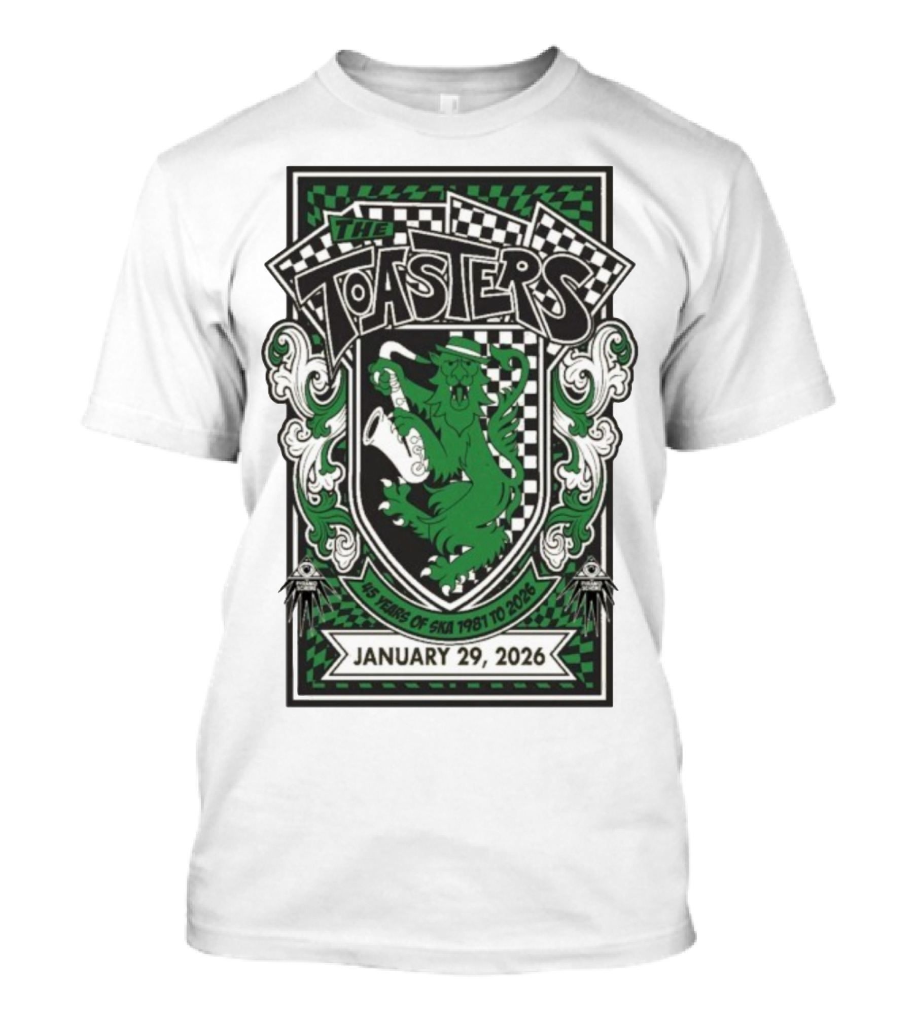 The Toasters Grand Rapids MI January 29 2026 45 Years Of Ska 1981 To 2026 T-Shirt