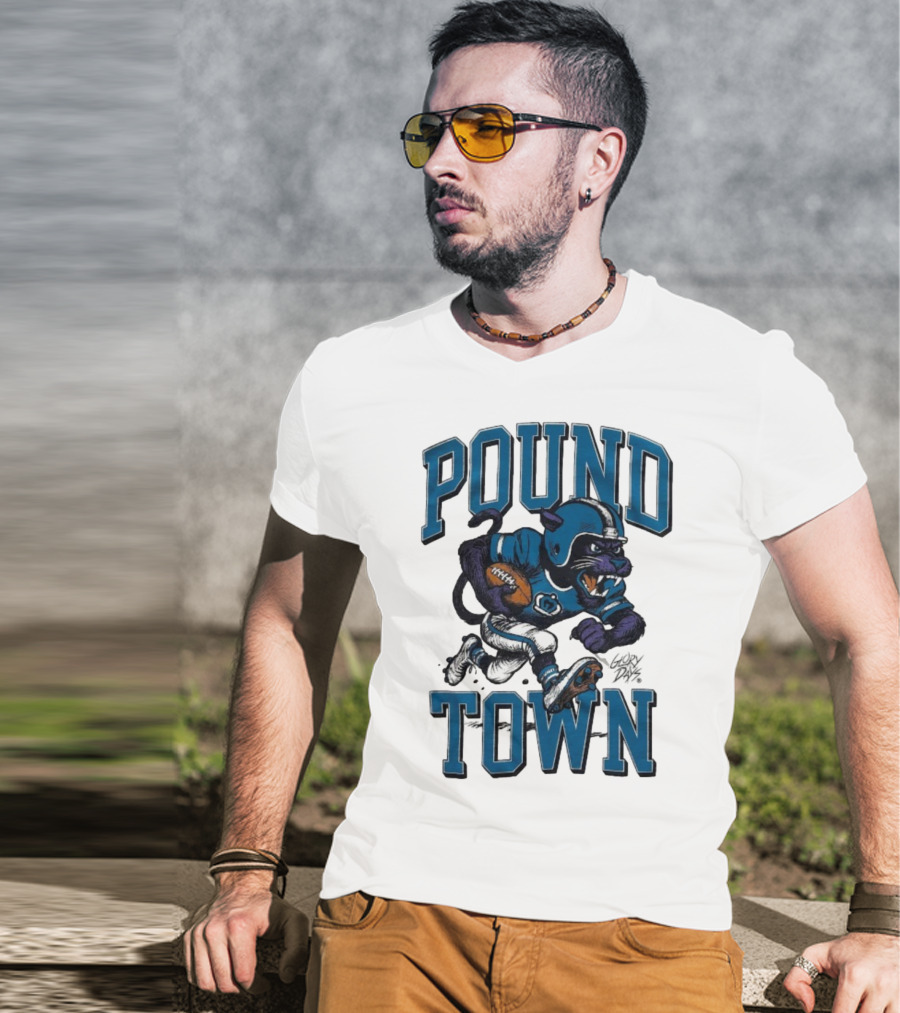 Carolina Panthers Pound Town Running Mascot Glory Days T-Shirt