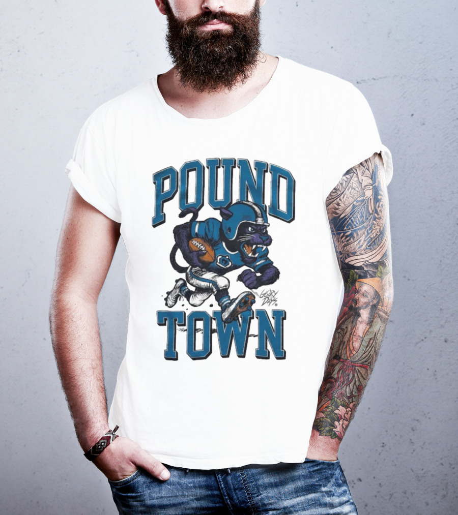 Carolina Panthers Pound Town Running Mascot Glory Days T-Shirt