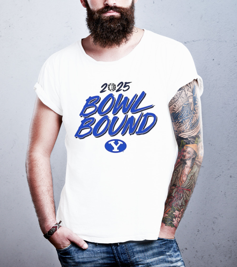 2025 Bowl Bound BYU Cougars Football Y Logo T-Shirt