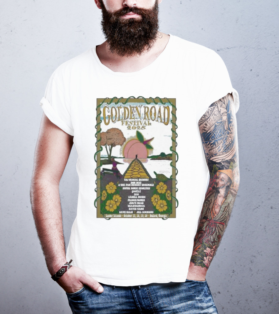 Golden Road Festival Buford Georgia October 17-20 2025 Taj Mahal Quintet Concert Event T-Shirt