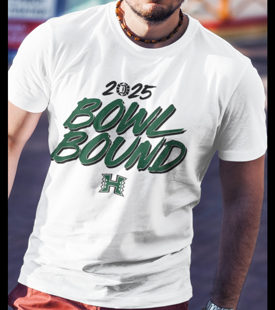 2025 Hawaii Rainbow Warriors Bowl Bound H Logo T-Shirt