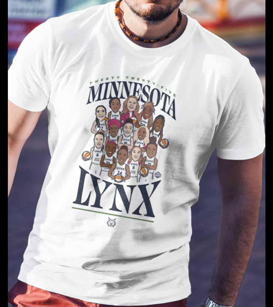 Minnesota Lynx Roster Caricature Twenty Twenty-Five Basketball Team T-Shirt