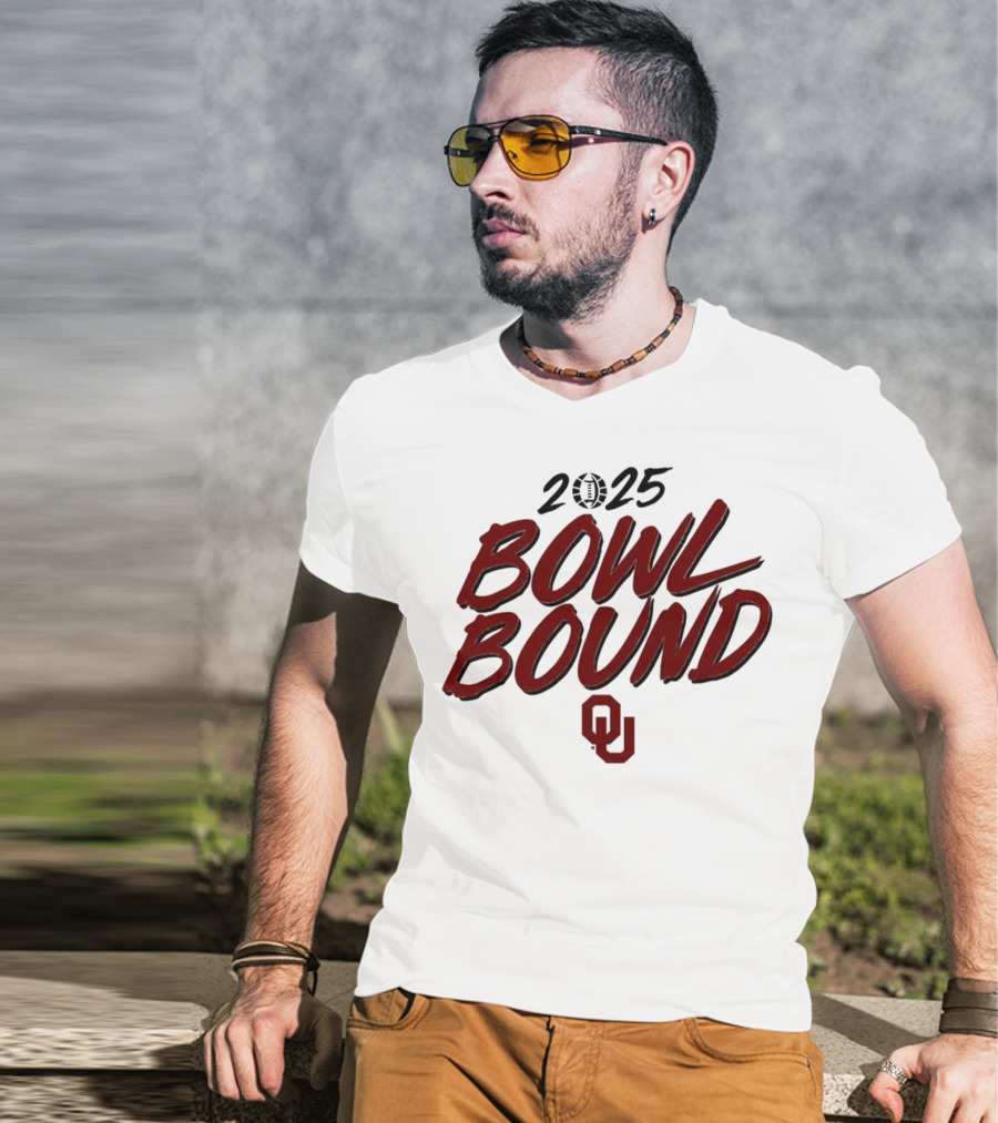 2025 Oklahoma Sooners Bowl Bound OU Logo T-Shirt