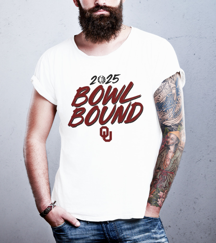 2025 Oklahoma Sooners Bowl Bound OU Logo T-Shirt