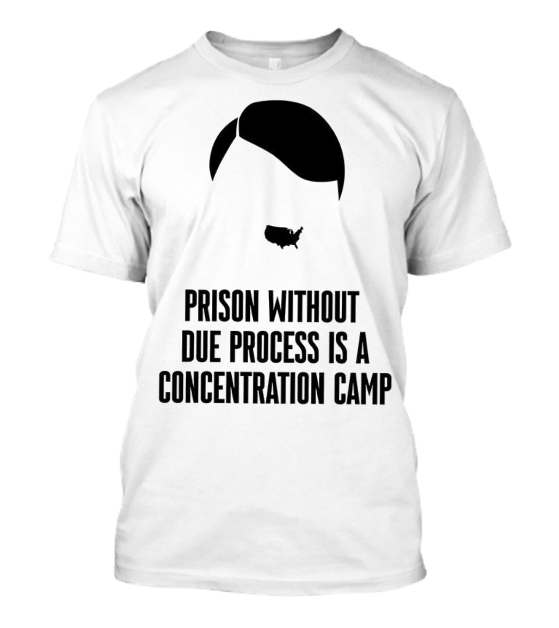 Prison Without Due Process Is A Concentration Camp Face Icon Illustration T-Shirt