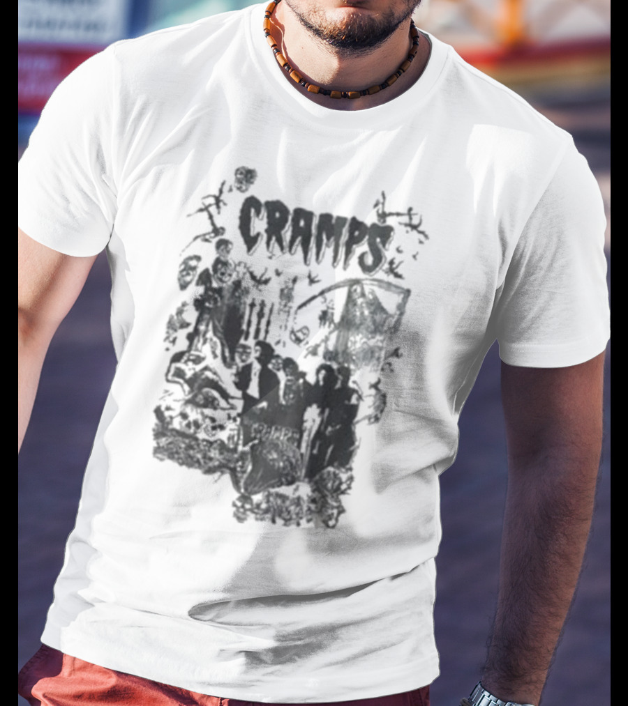 Cramps Punk Rock Psychobilly Tour 1982 Bad Music For Bad People T-Shirt