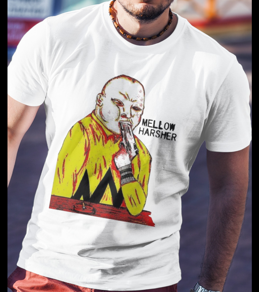 Shattered Dreams Mellow Harsher Yellow Red Illustration T-Shirt