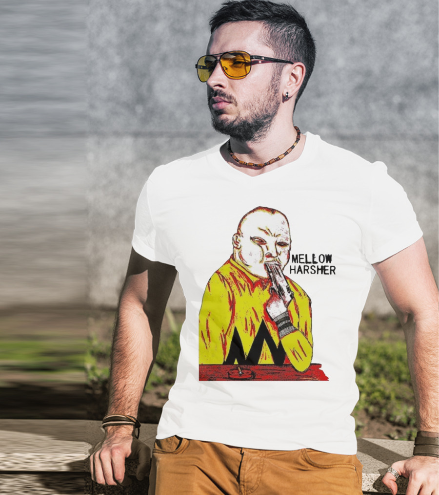 Shattered Dreams Mellow Harsher Yellow Red Illustration T-Shirt