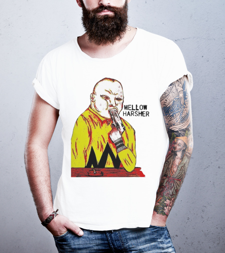 Shattered Dreams Mellow Harsher Yellow Red Illustration T-Shirt