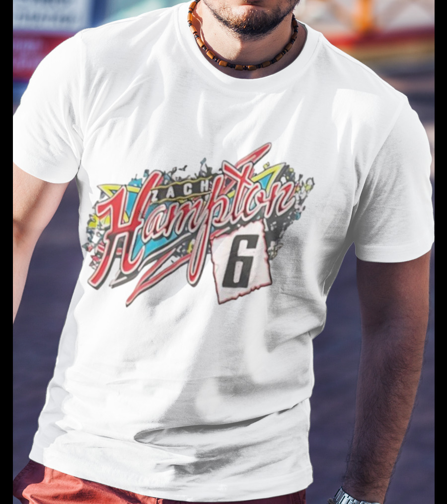 Zach Hampton 6 Vibrant Indiana Style Retro Graffiti T-Shirt