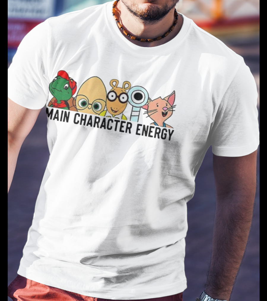 Main Character Energy Arthur Franklin Moomintroll Max And Ruby Children's Books Cartoon T-Shirt