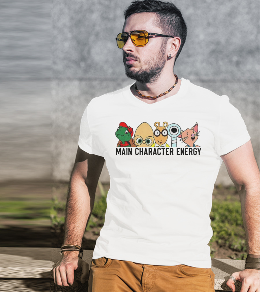 Main Character Energy Arthur Franklin Moomintroll Max And Ruby Children's Books Cartoon T-Shirt