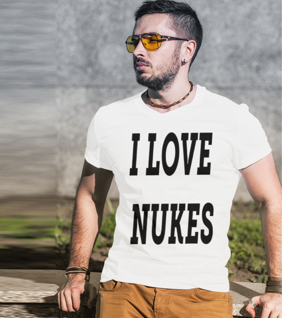 I Love Nukes DJ Smokey Retro Vibe T-Shirt