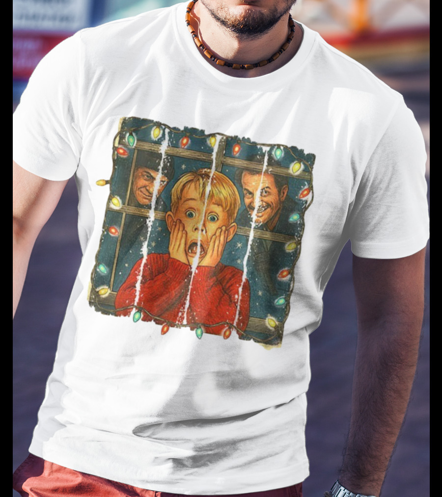 Kevin McCallister Home Alone Merry Christmas With Harry And Marv T-Shirt