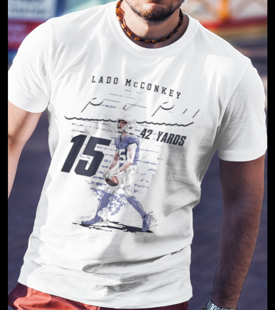 Ladd McConkey Punt Return 42 Yards 15 T-Shirt