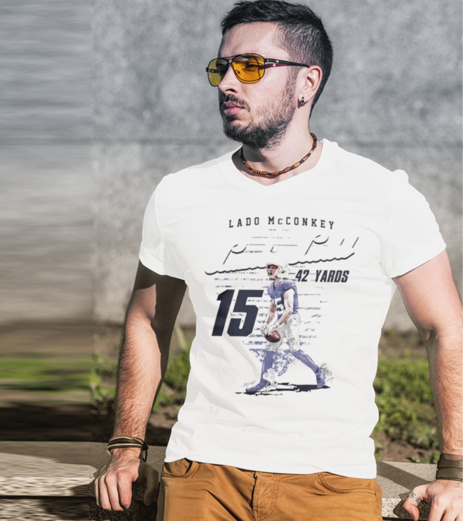 Ladd McConkey Punt Return 42 Yards 15 T-Shirt